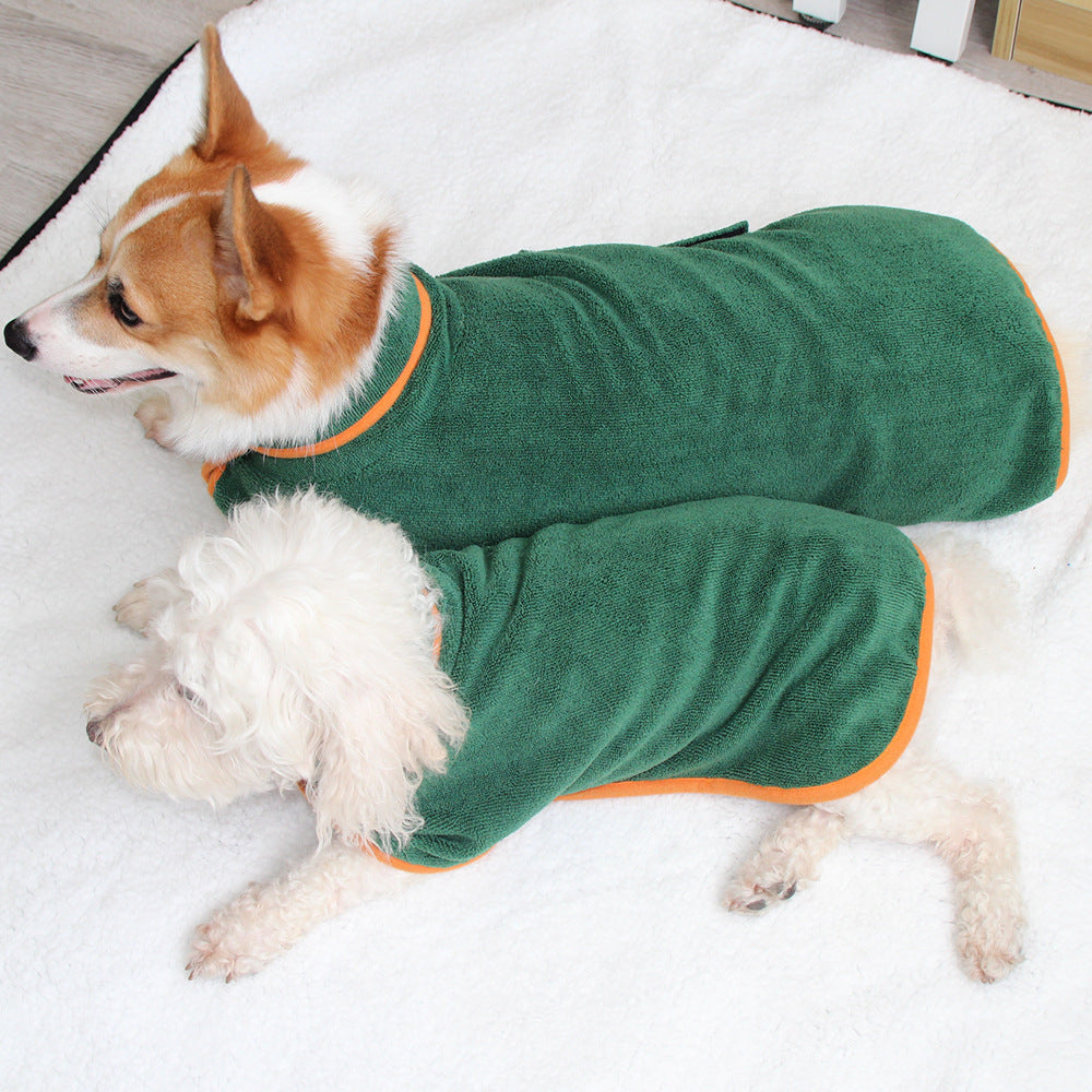 Pet Puppy Bathrobe & Dog Shirt – Soft Towel Robe for Dogs & Cats