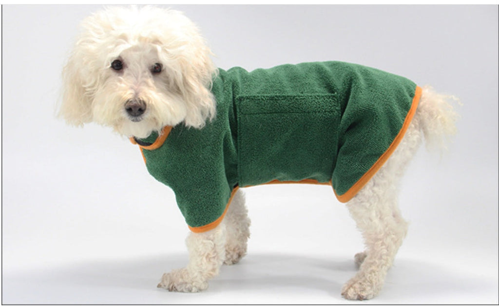 Pet Puppy Bathrobe & Dog Shirt – Soft Towel Robe for Dogs & Cats