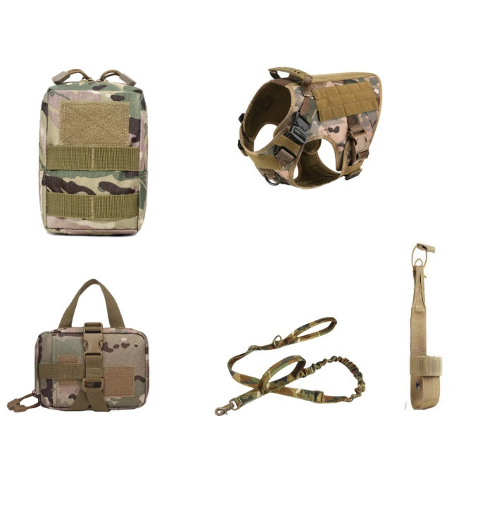 Tactical K9 Dog Harness & Leash Set – Training Vest for All Breeds