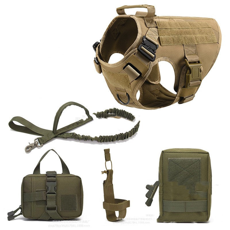 Tactical K9 Dog Harness & Leash Set – Training Vest for All Breeds