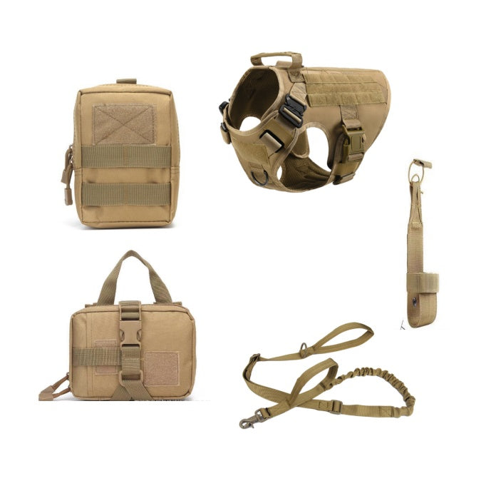 Tactical K9 Dog Harness & Leash Set – Training Vest for All Breeds