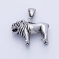 Stainless Steel 32mm Pug Bulldog Animal Pet 3D Multidimensional Pendant in Silver & Gold | Charms-00265 Charms-00266